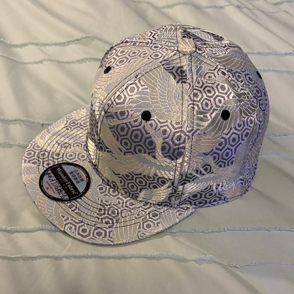 Wonder fabric japanese kimono Silver Patterned Snapback Hat from japan